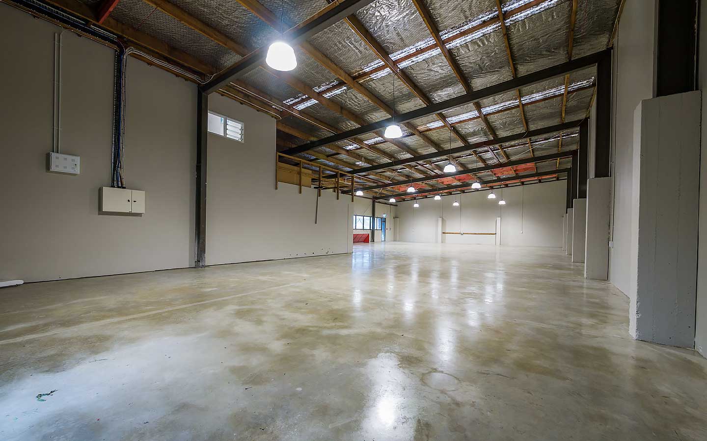 Commercial warehouse interior.