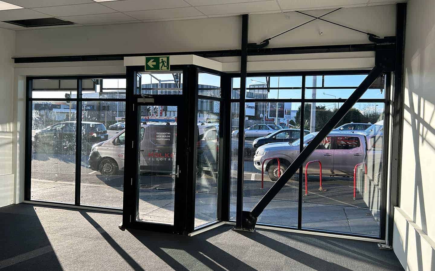 Commercial retail space with interior strengthening renovation